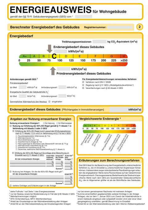 Muster-Energieausweis (GEG 2024), Seite 2